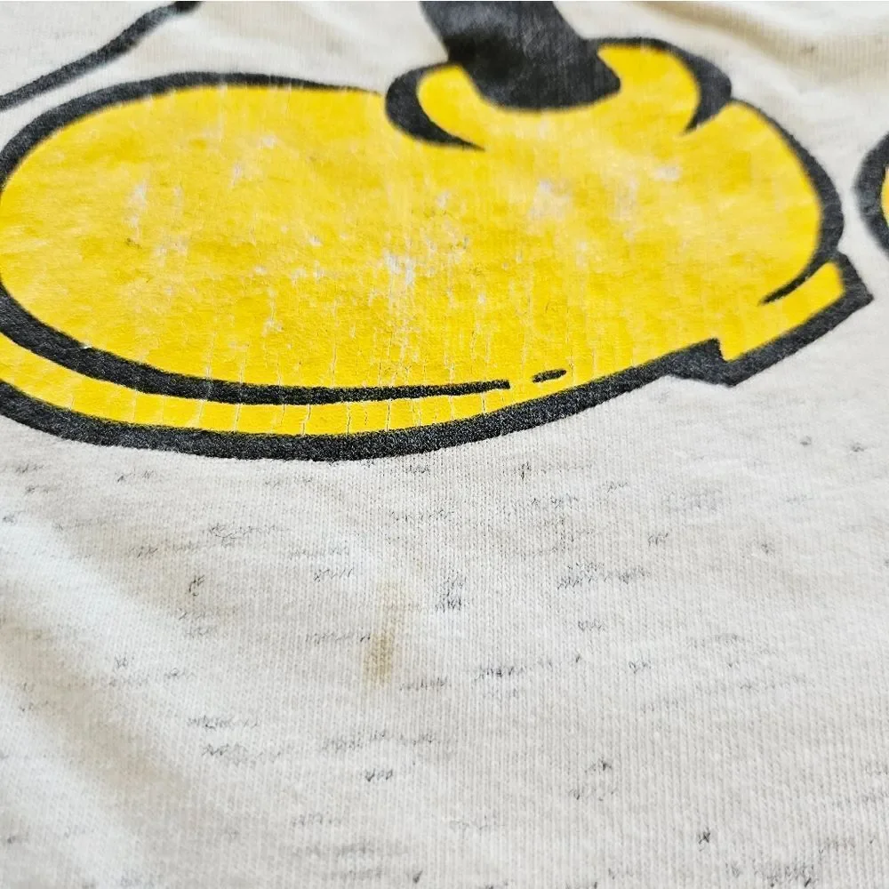 Vintage Disney Mickey Mouse Classic Short Sleeve Ringer Graphic Tee T-Shirt OS